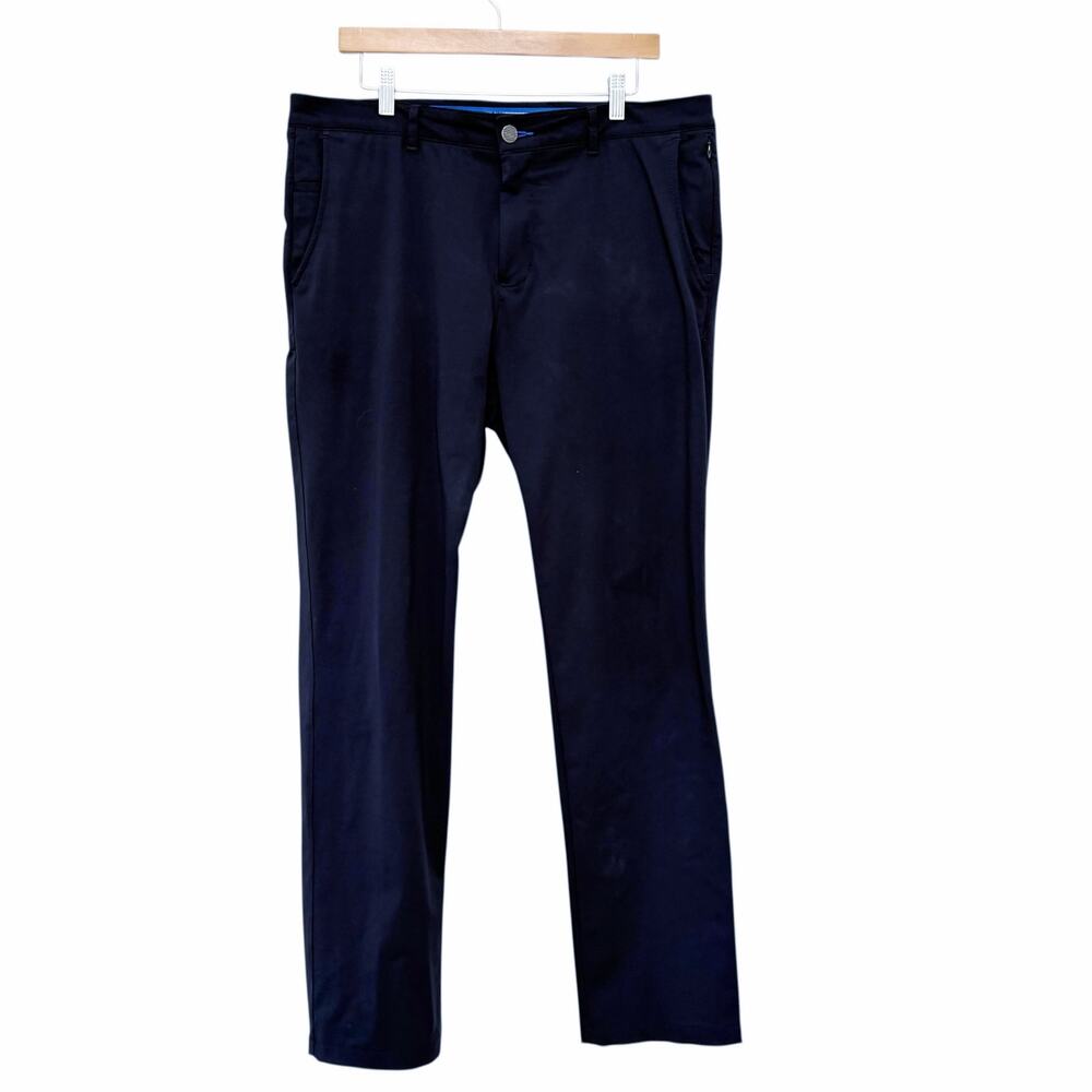 Twillory Navy Blue Performance Tailored Fit Flat Front Golf Pants Sz 36x33